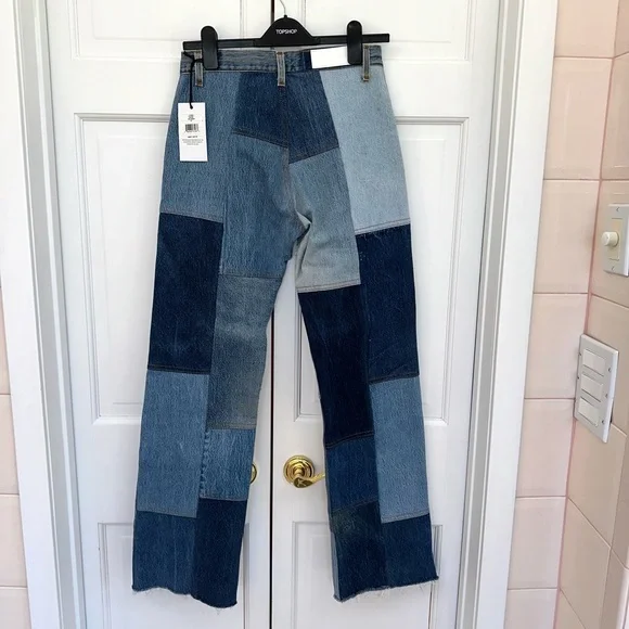 Re/Done Patchwork Amina Jeans in Indigo